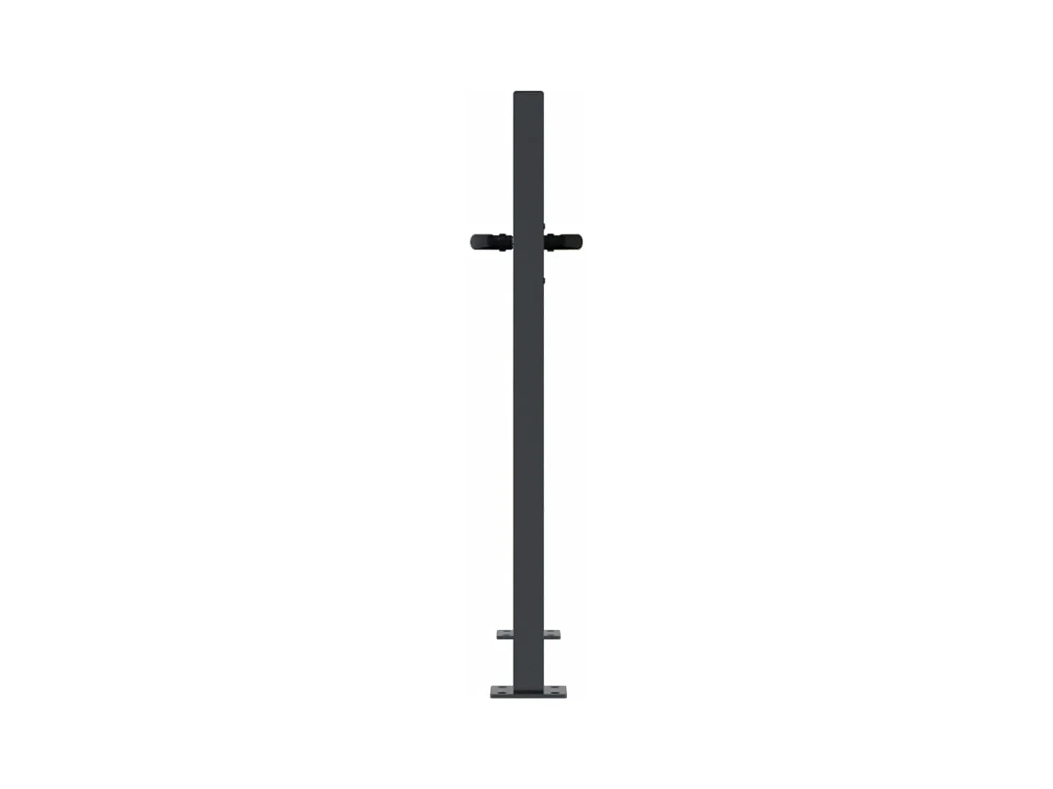 Portail de jardin anthracite 105x80 cm acier conception d'herbe