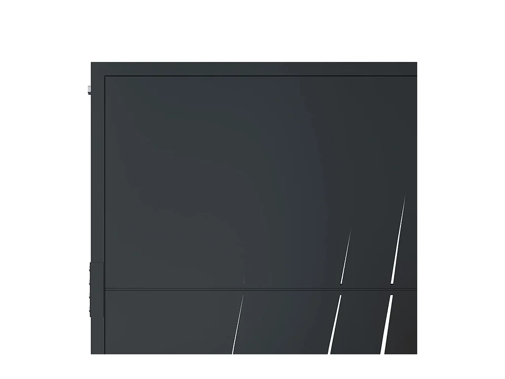 Portail de jardin anthracite 105x80 cm acier conception d'herbe