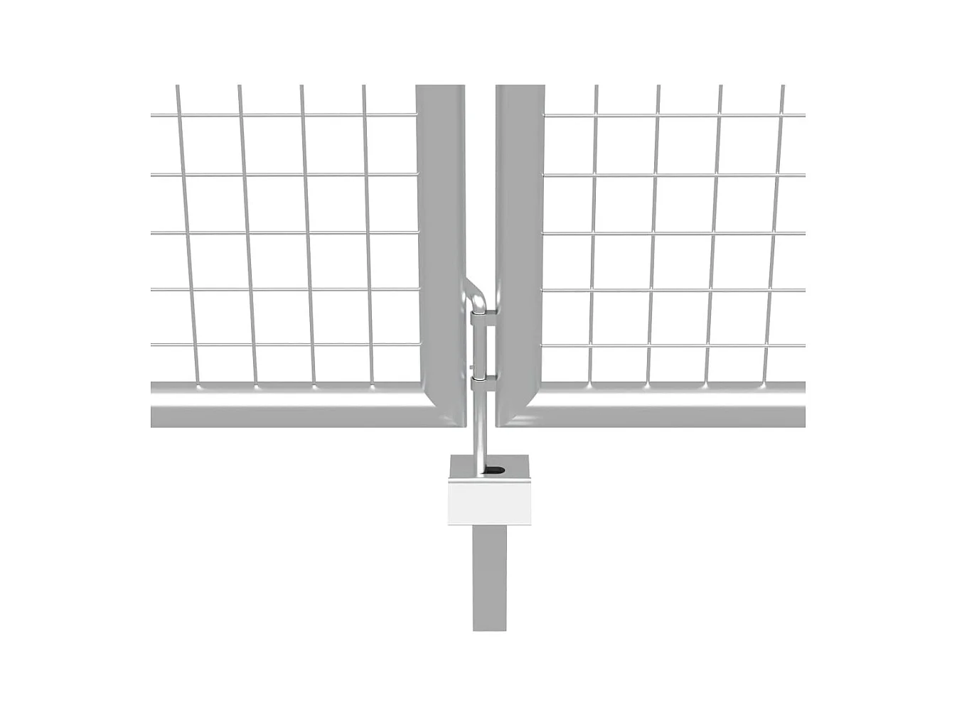 Puerta de jardín de acero galvanizado 415 x 200 cm color plata