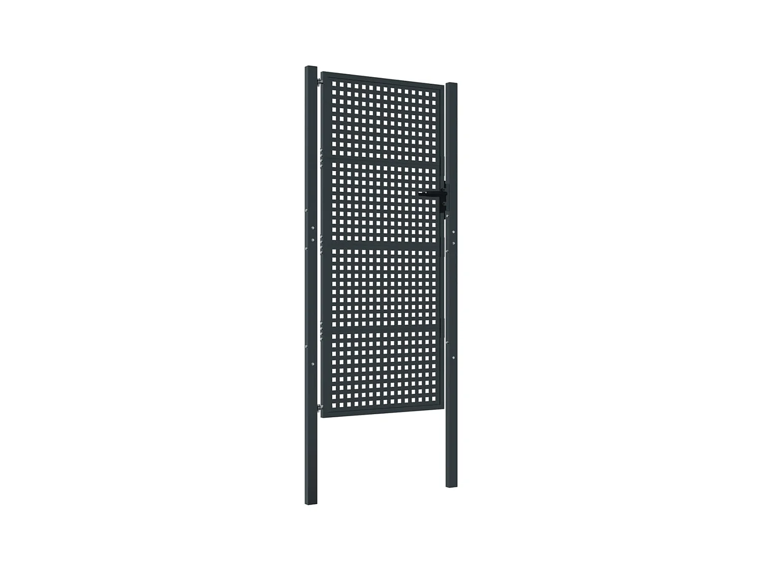 Cancello da giardino antracite 105 x 200 cm Acciaio