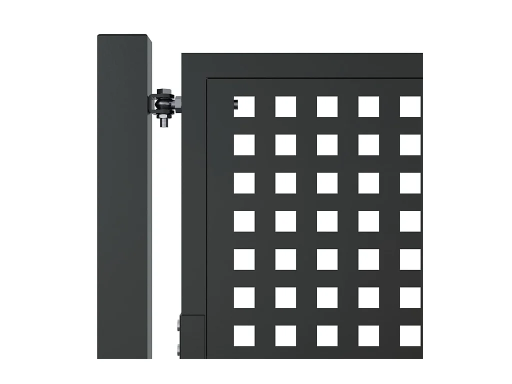 Cancello da giardino antracite 105 x 200 cm Acciaio