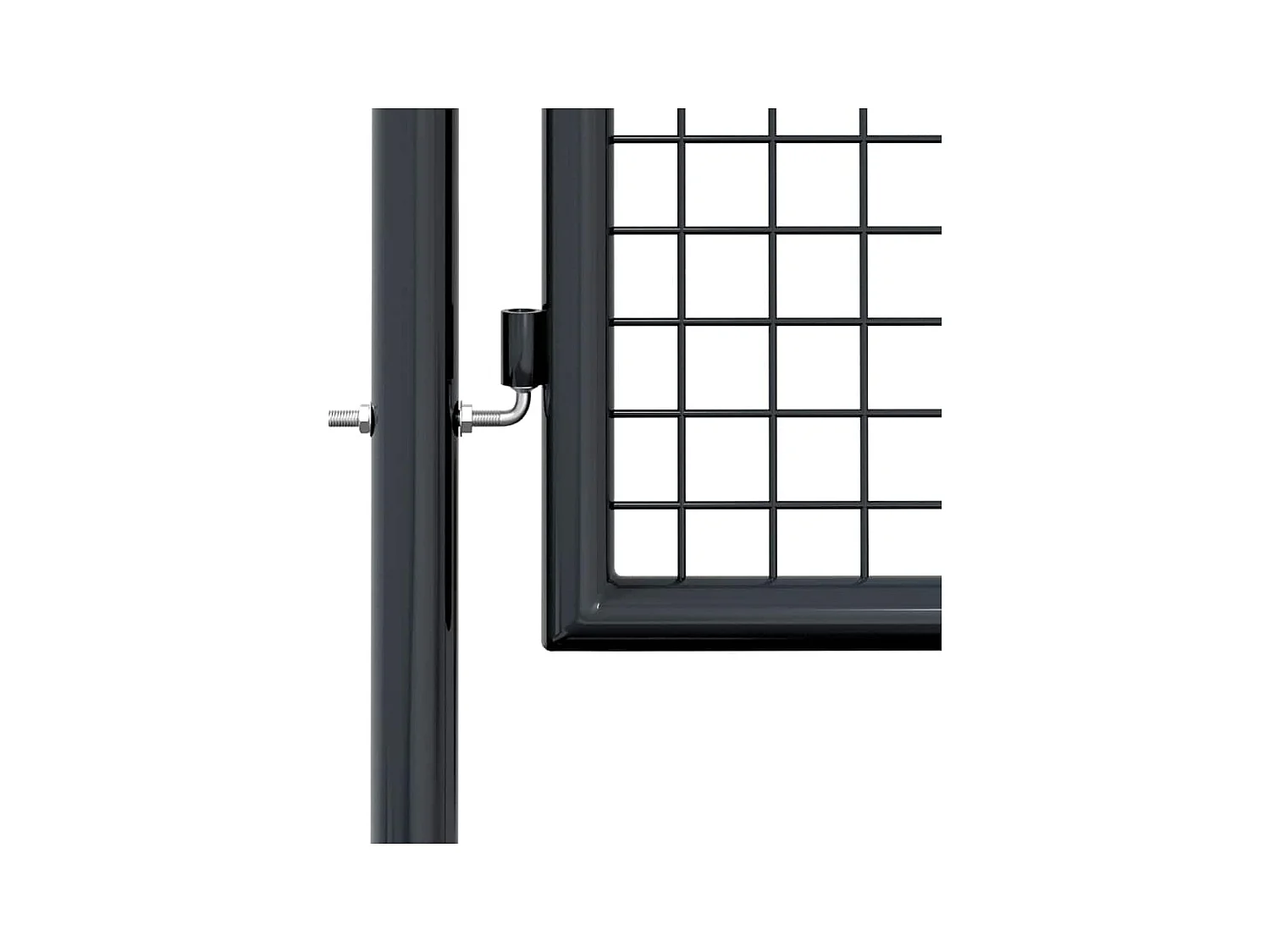 Gegalvaniseerd stalen tuinhek 100 x 200 cm Grijs