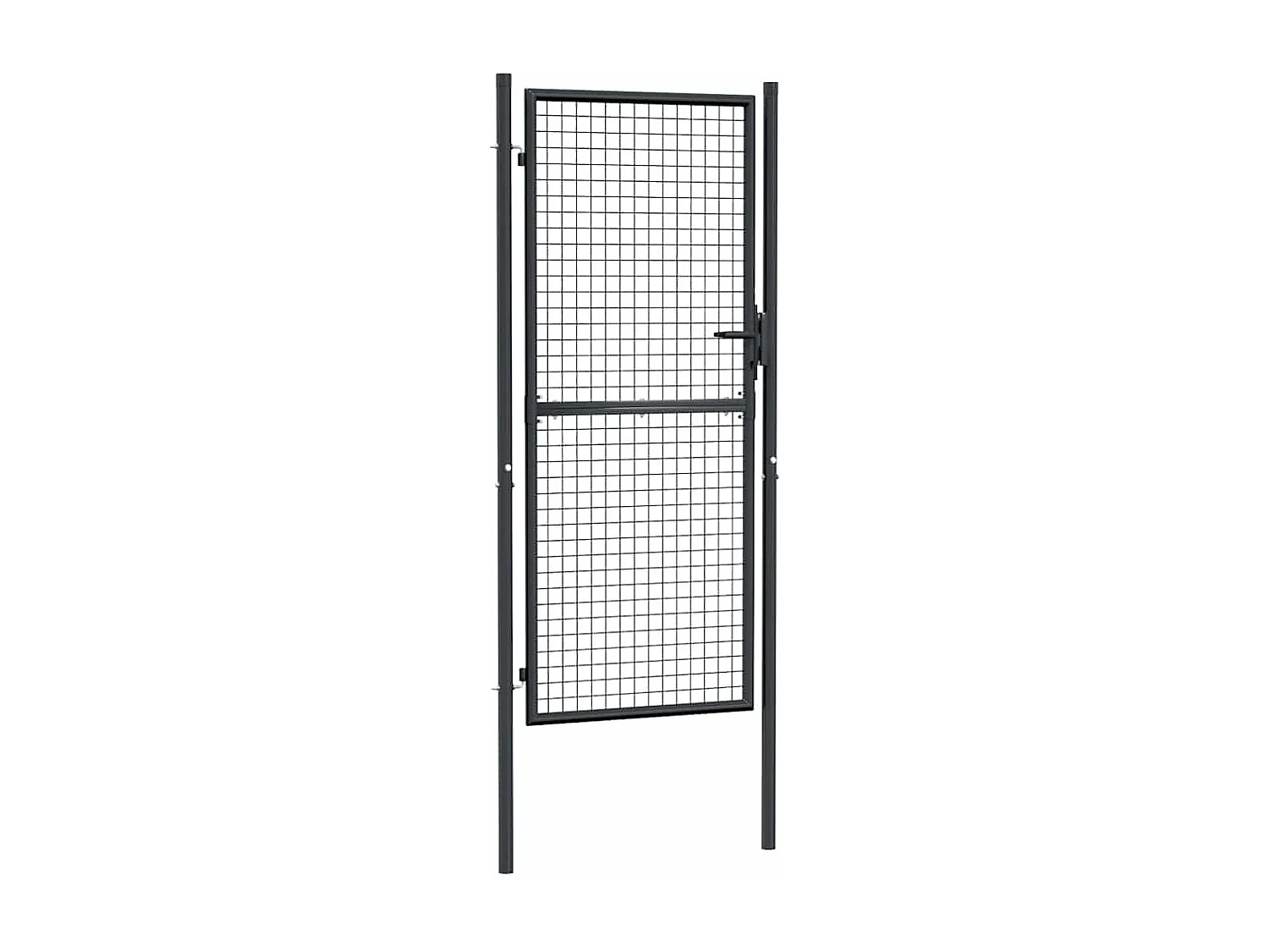 Cancello da giardino in rete di acciaio zincato 100 x 200 cm Grigio