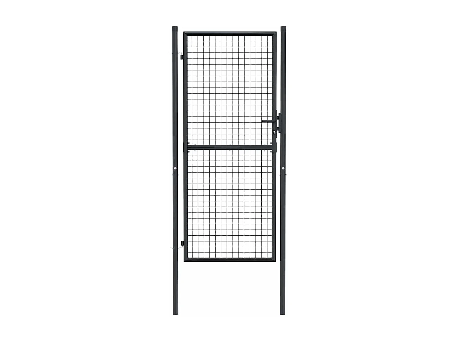 Cancello da giardino in rete di acciaio zincato 100 x 200 cm Grigio