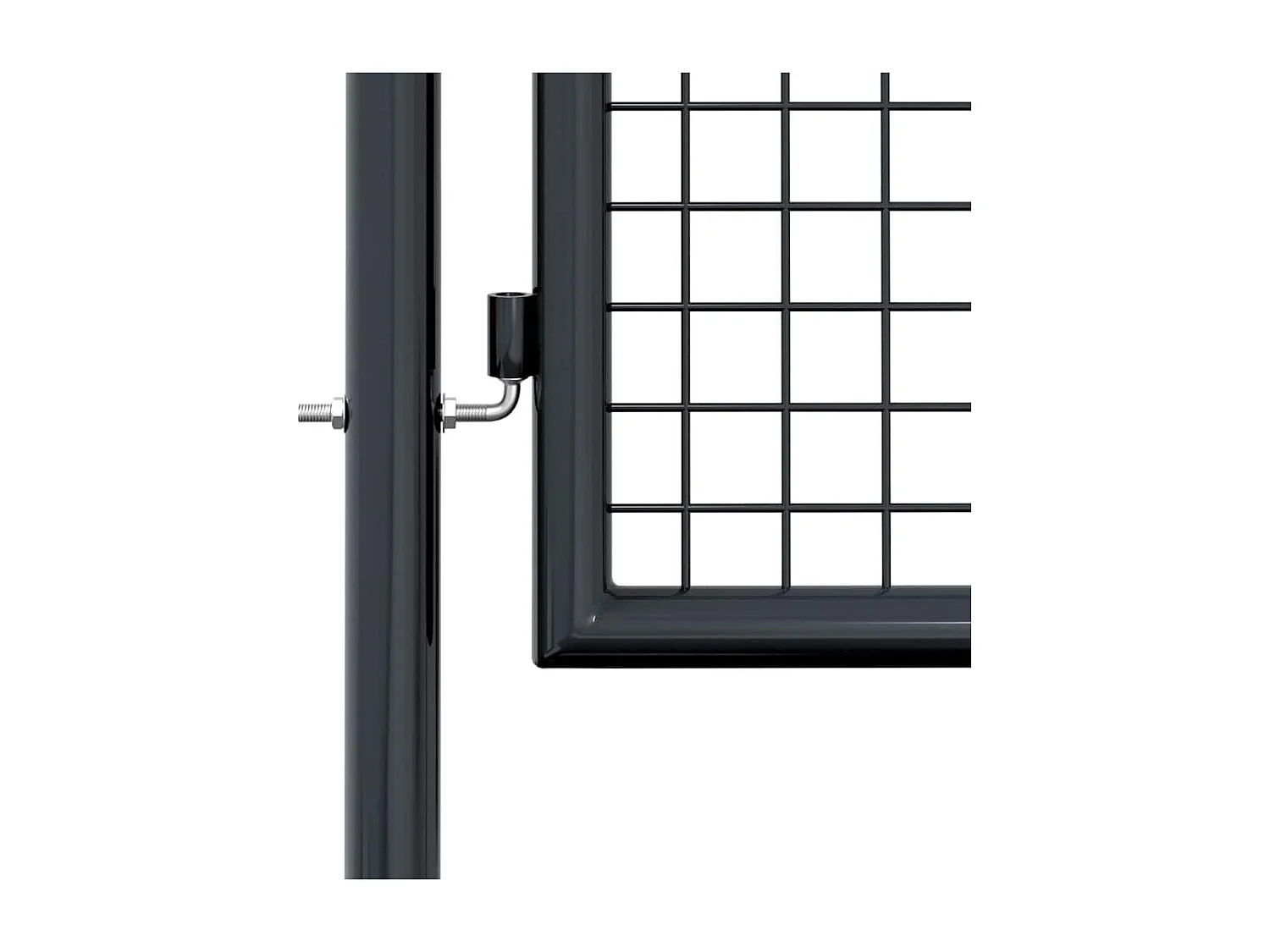 Cancello da giardino in rete di acciaio zincato 100 x 200 cm Grigio