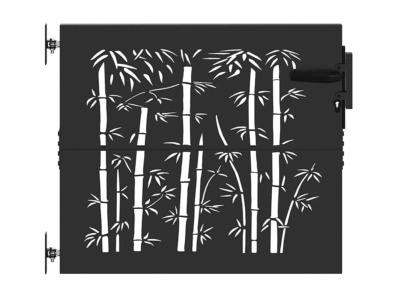 Zwarte tuinpoort 105 x 100 cm gepoedercoat staal