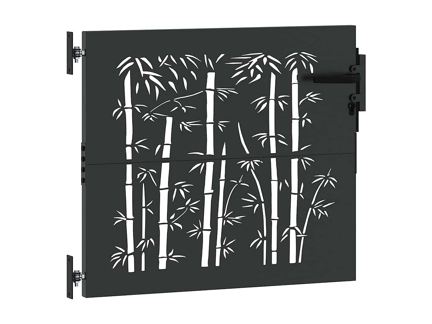 Zwarte tuinpoort 105 x 100 cm gepoedercoat staal