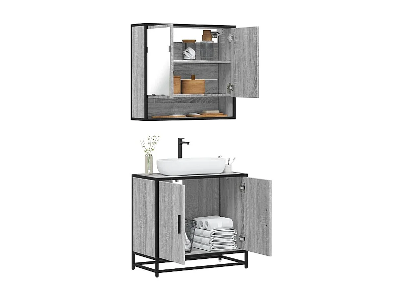 Juego de muebles de baño de 2 piezas Sonoma Grey