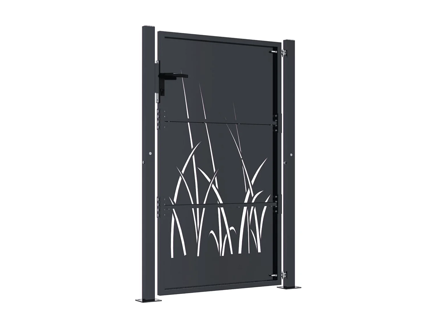 Anthrazit Gartentor 105x155cm Stahl Gras Design