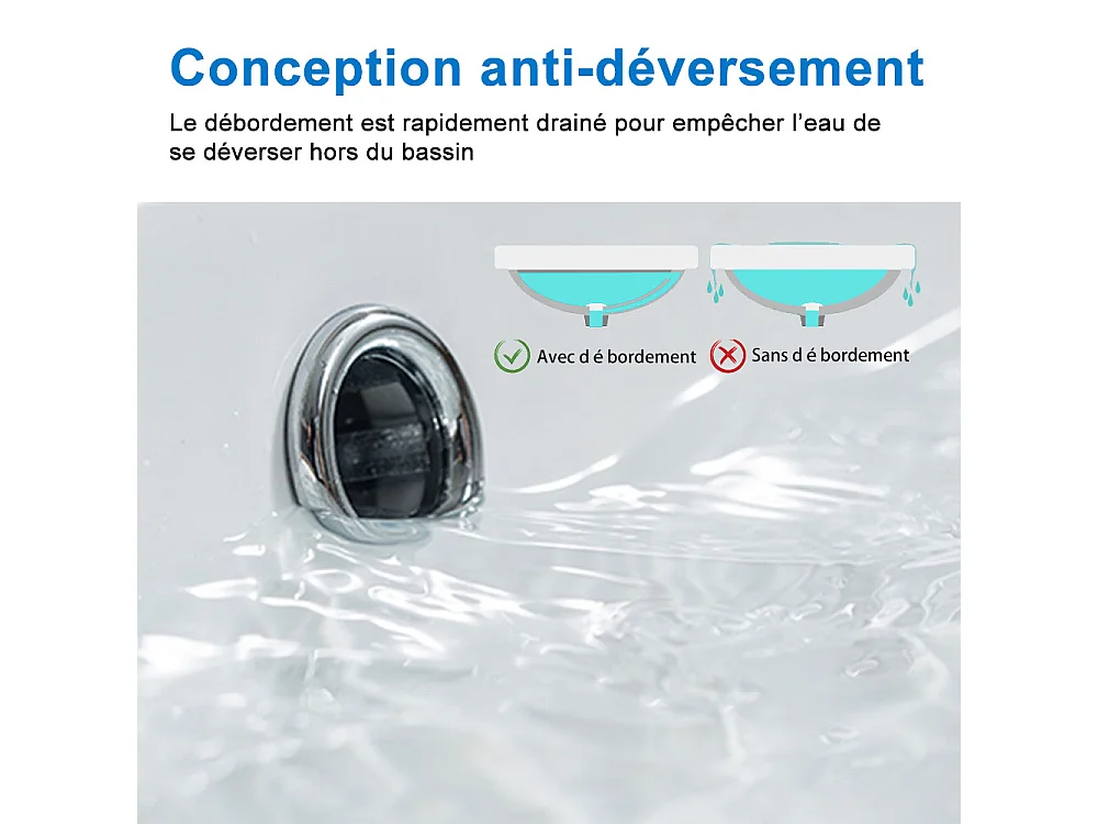 AICA Meuble de coin en pentagone, 39,5x39,5x42cm, avec vasque + une porte, Blanc