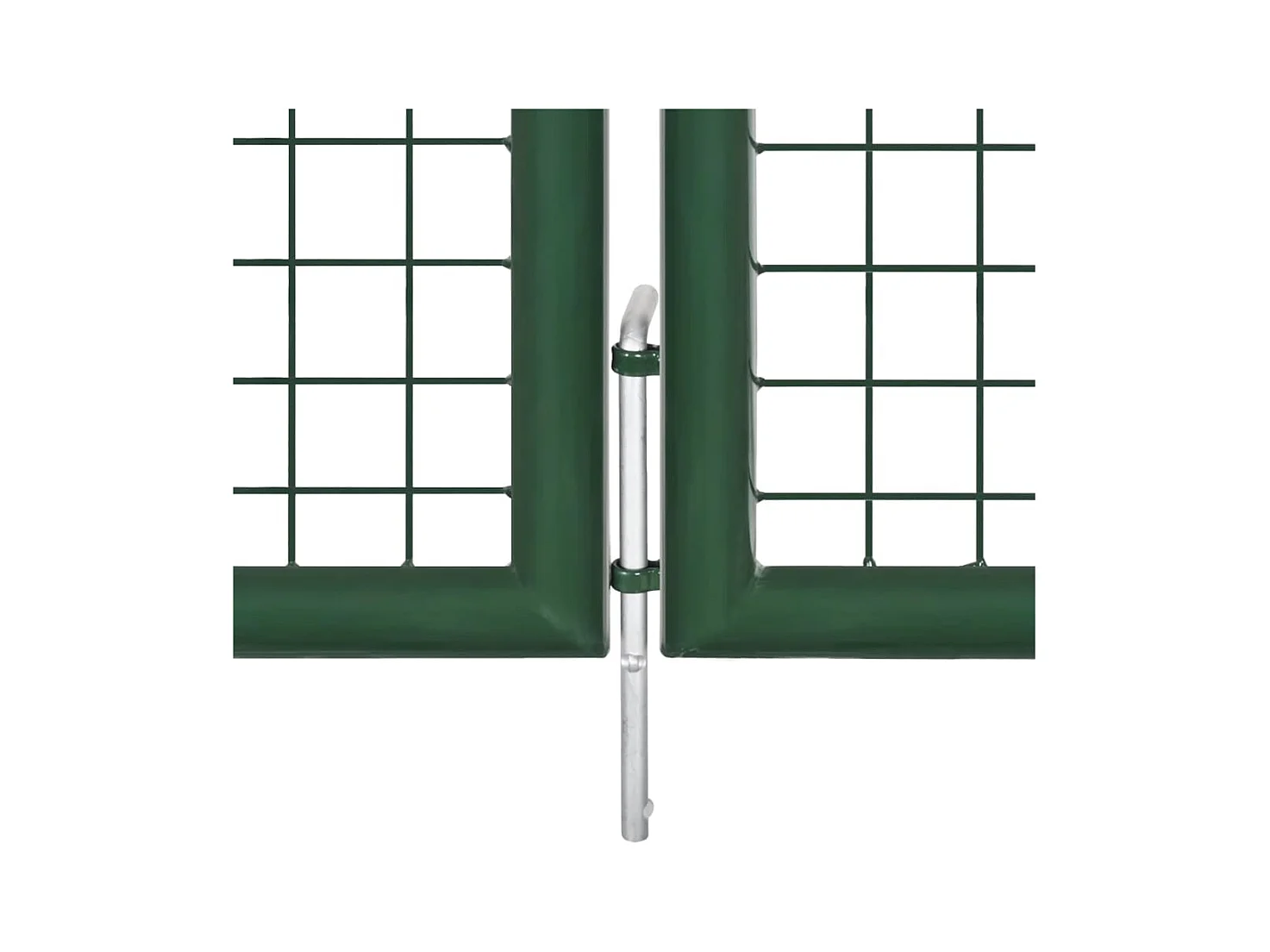 Puerta de jardín de malla verde 400x175 cm de acero galvanizado