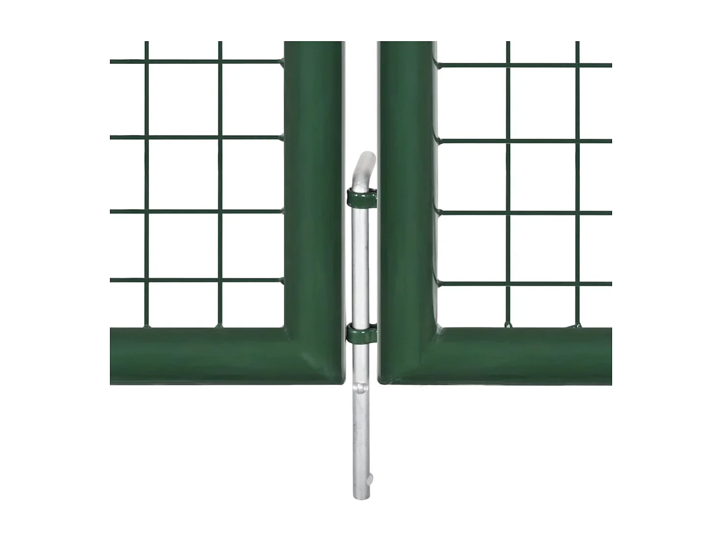 Puerta de jardín de malla verde 400x175 cm de acero galvanizado