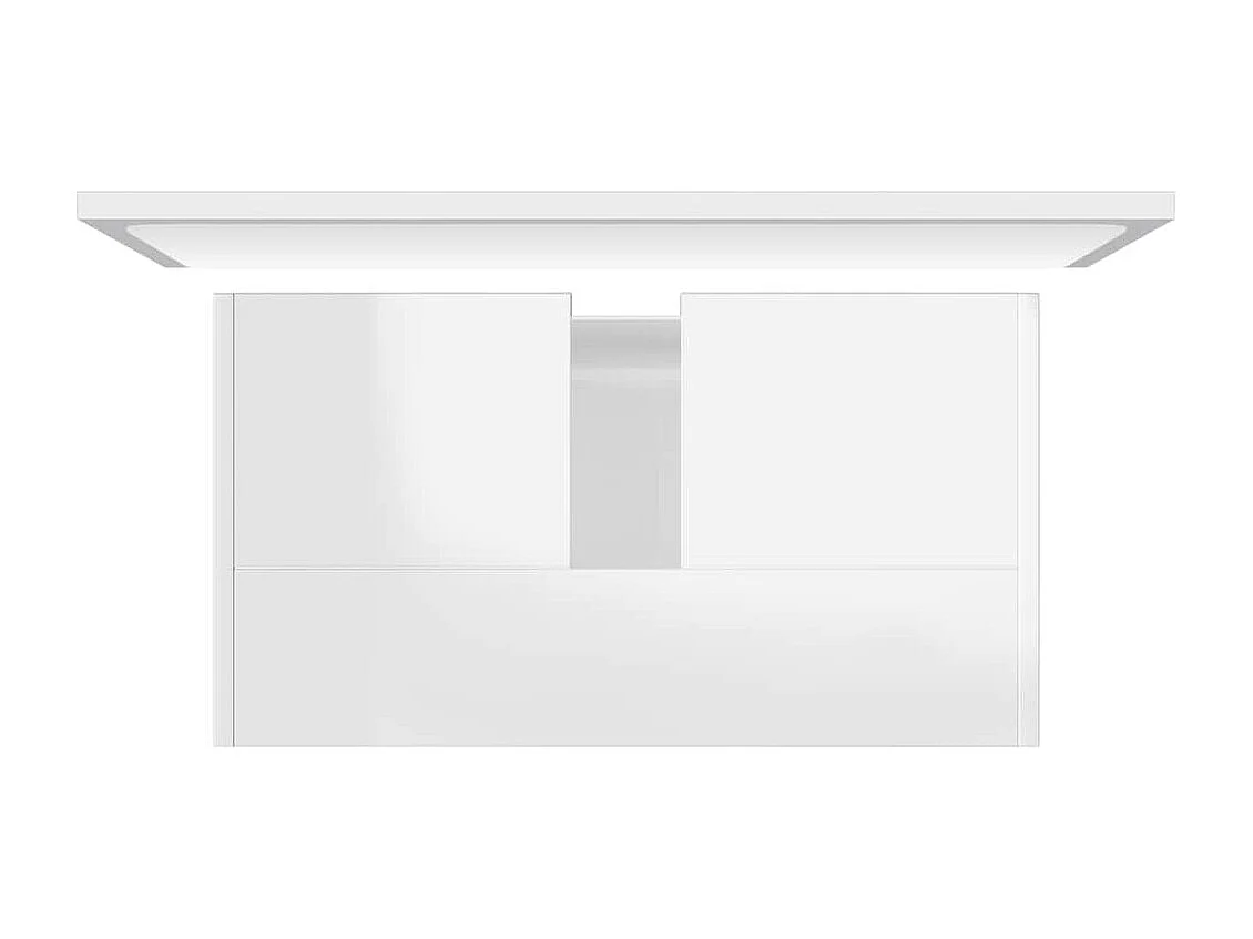 Muebles de baño de madera de ingeniería blanca brillante