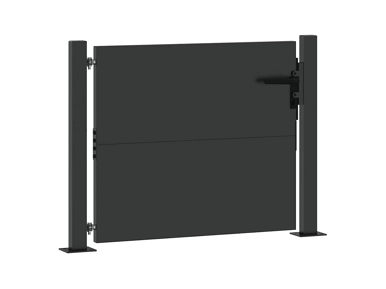 Porte de Jardin Noir 105 x 100 cm Acier peint par poudre