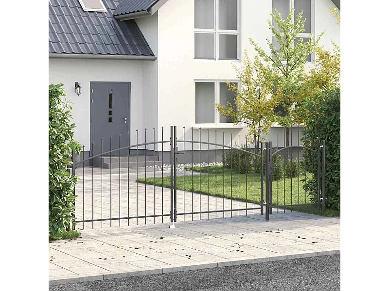 Porte de Jardin Noir 100 x 400 cm