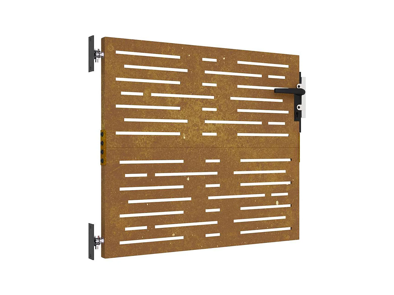 Portail de jardin 85x75 cm acier corten conception de carré