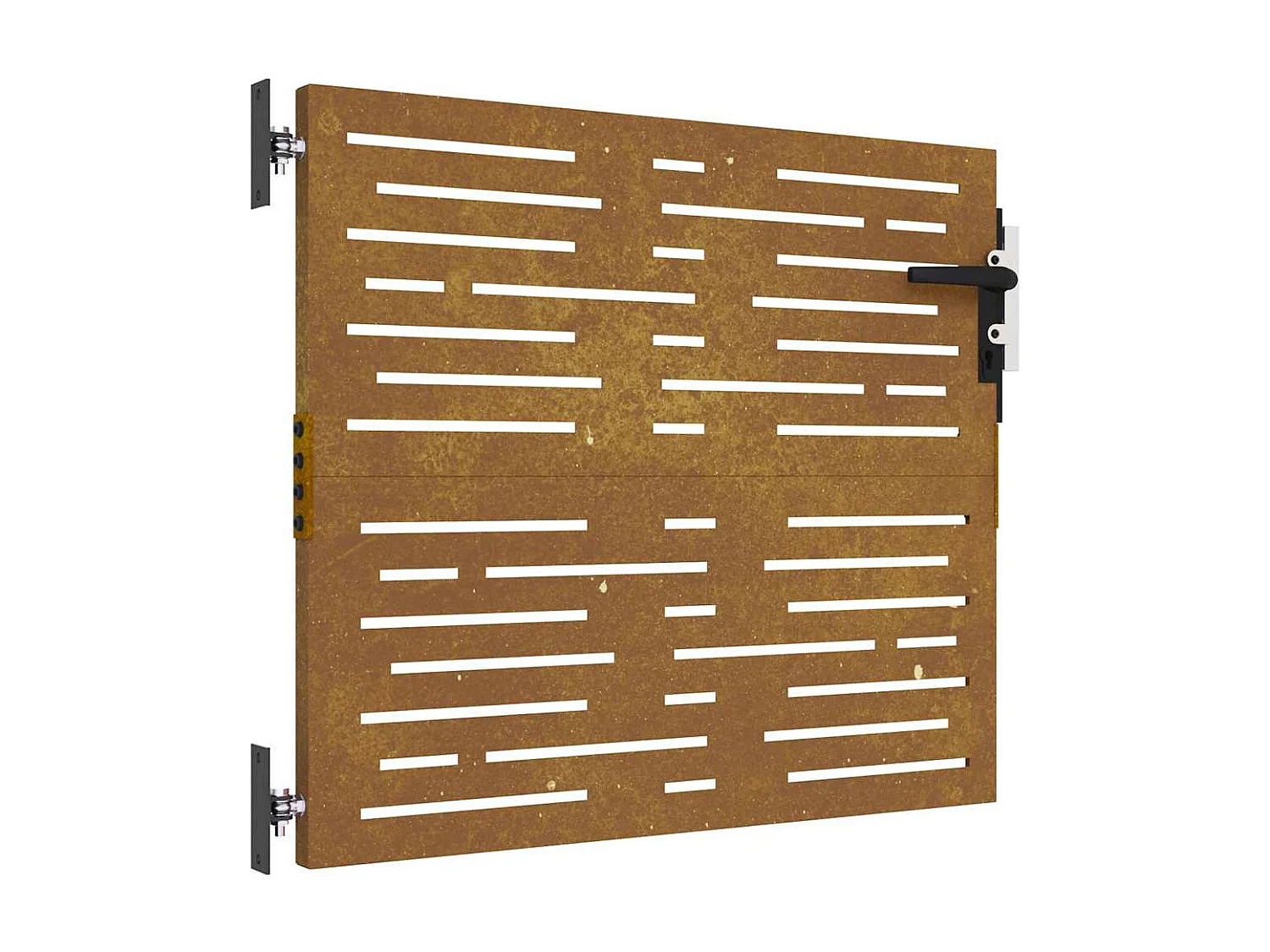 Cancello da giardino 85x75 cm in acciaio corten design quadrato