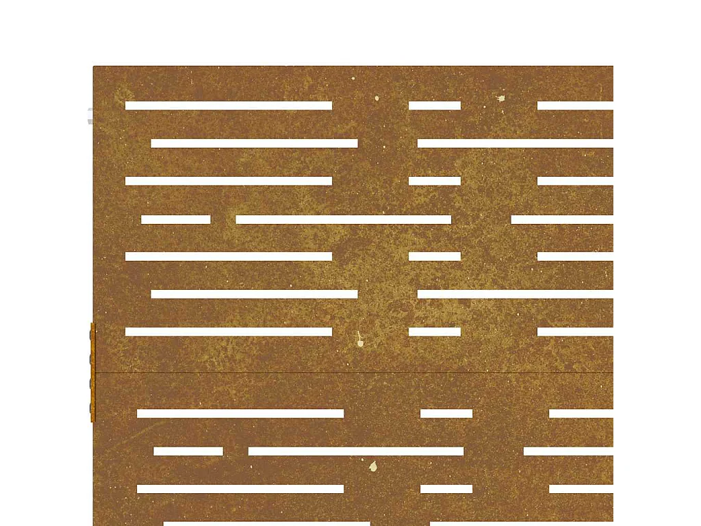 Cancello da giardino 85x75 cm in acciaio corten design quadrato