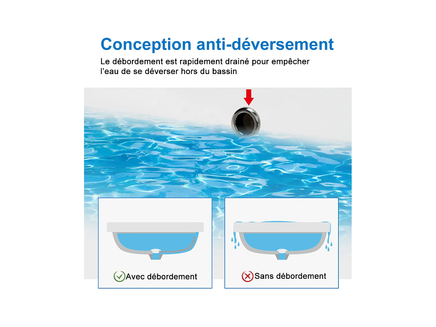 AICA Ensemble meuble Salle de Bain avec portes + vasque céramique, L x W x H: 99x45x40cm， Anthracite Mat