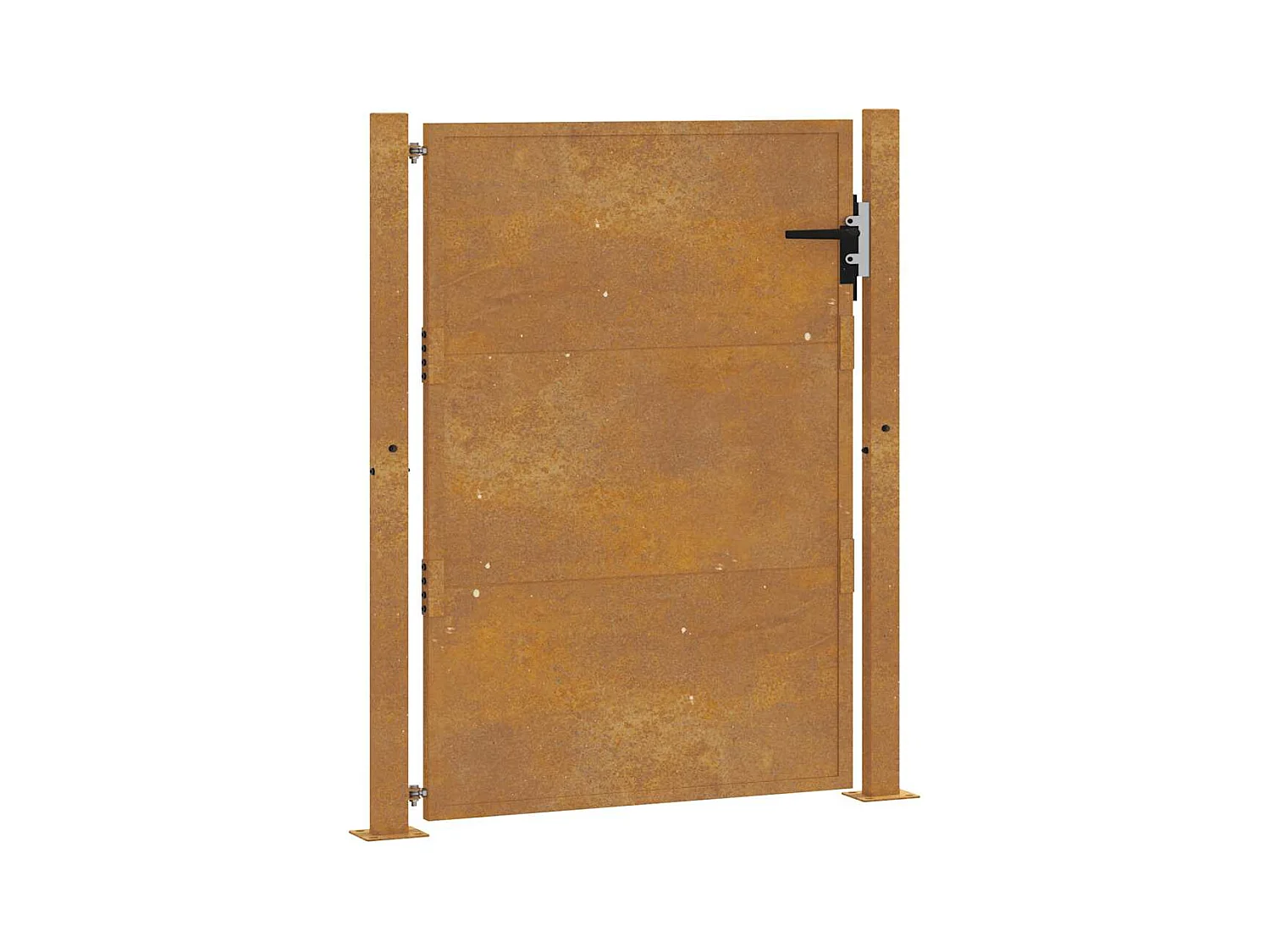 Puerta de jardín de acero corten de 105 x 130 cm.