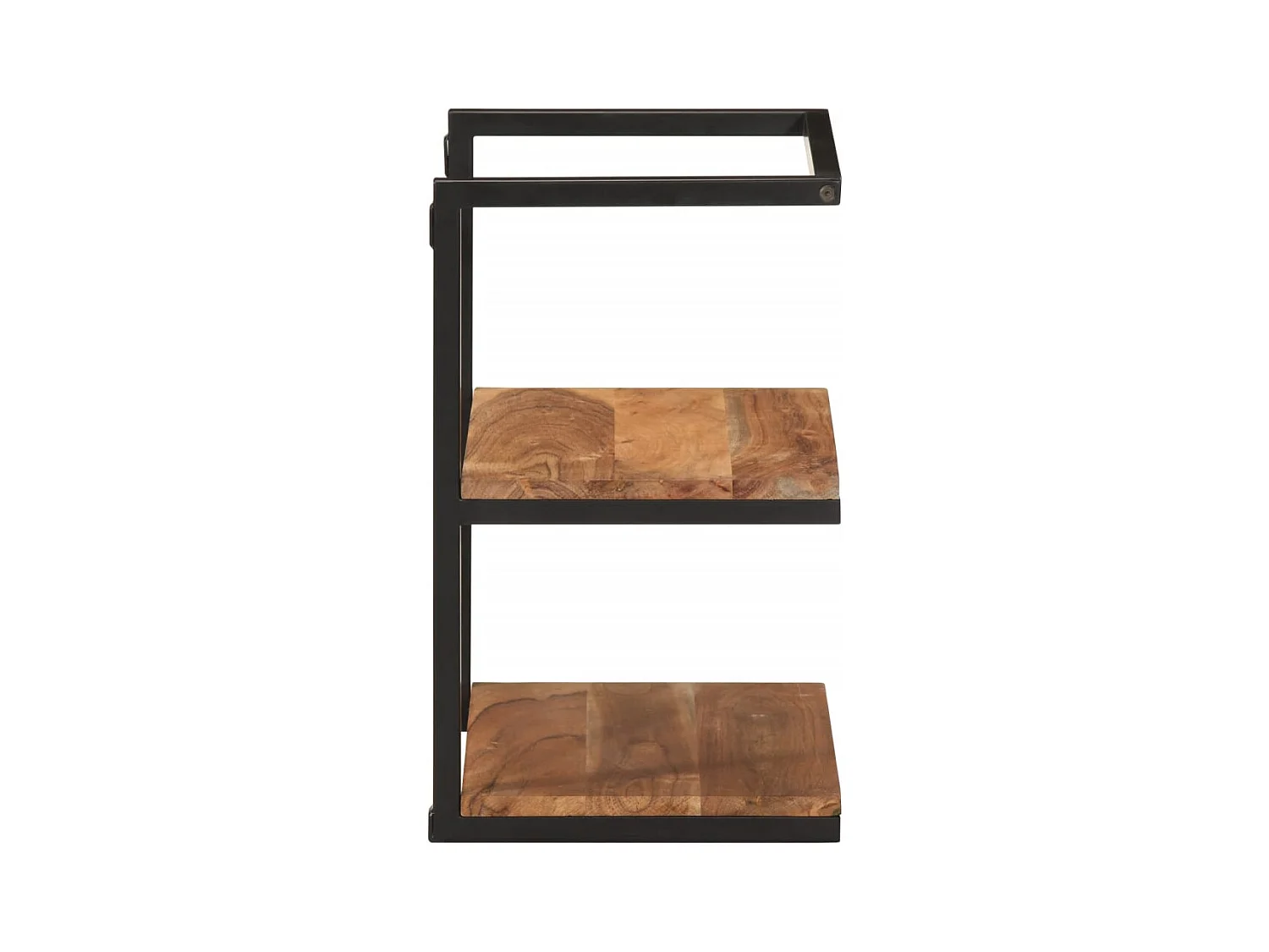 Estante de pared 40x30x50 cm madera maciza de acacia y hierro