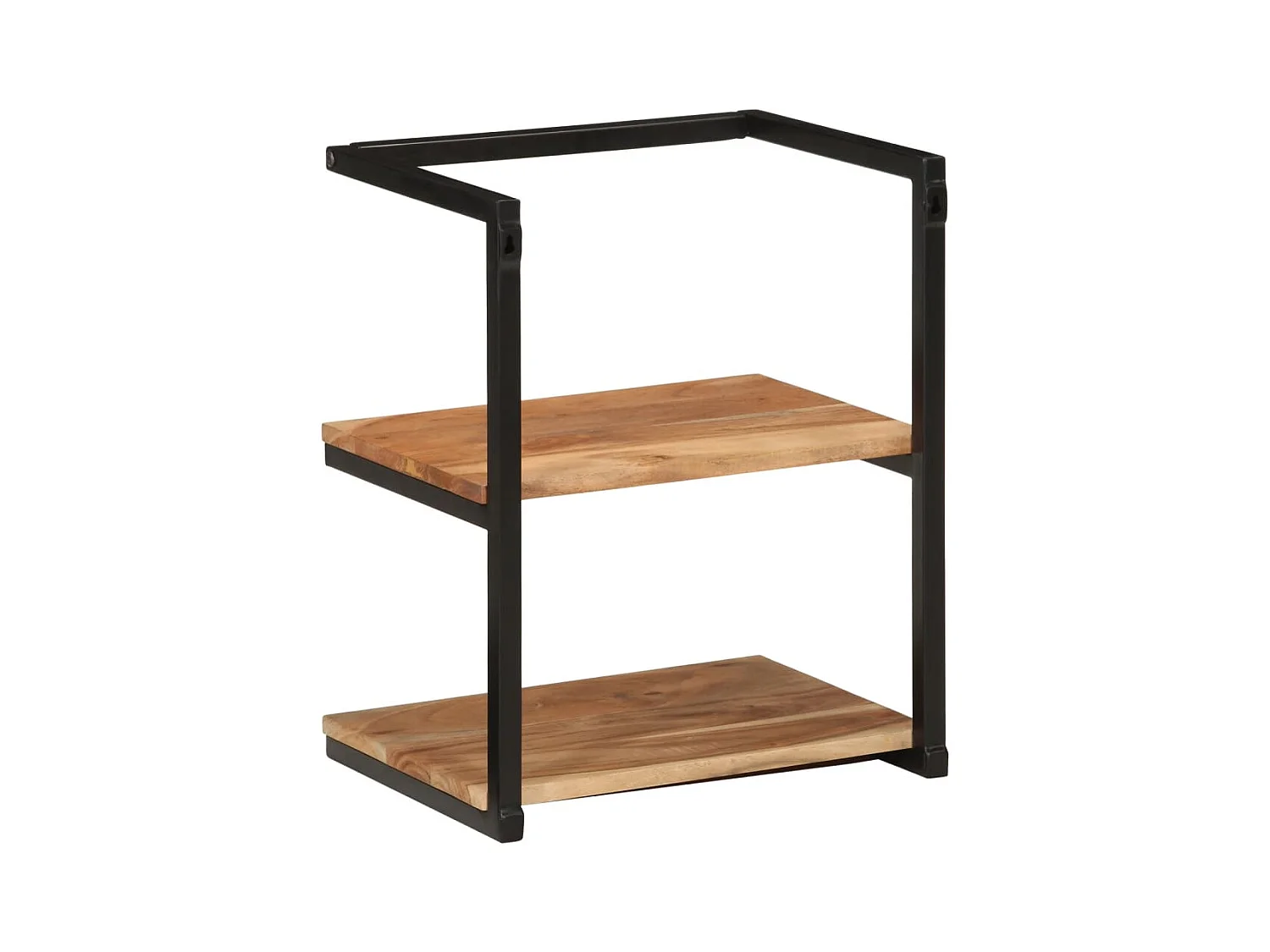 Estante de pared 40x30x50 cm madera maciza de acacia y hierro