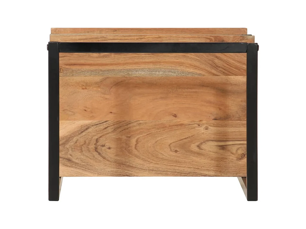 Estante de pared 40x30x50 cm madera maciza de acacia y hierro