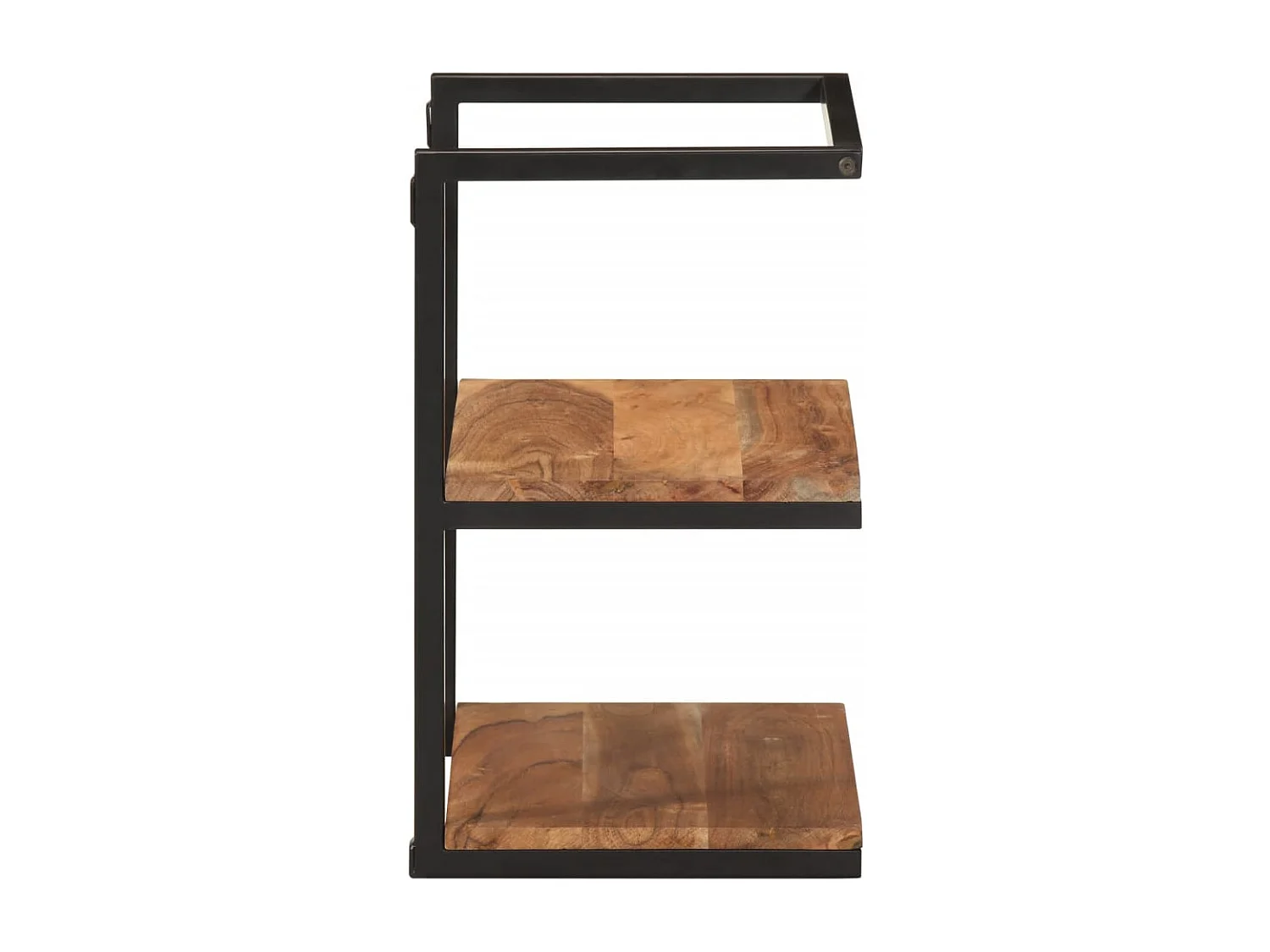 Estante de pared 40x30x50 cm madera maciza de acacia y hierro