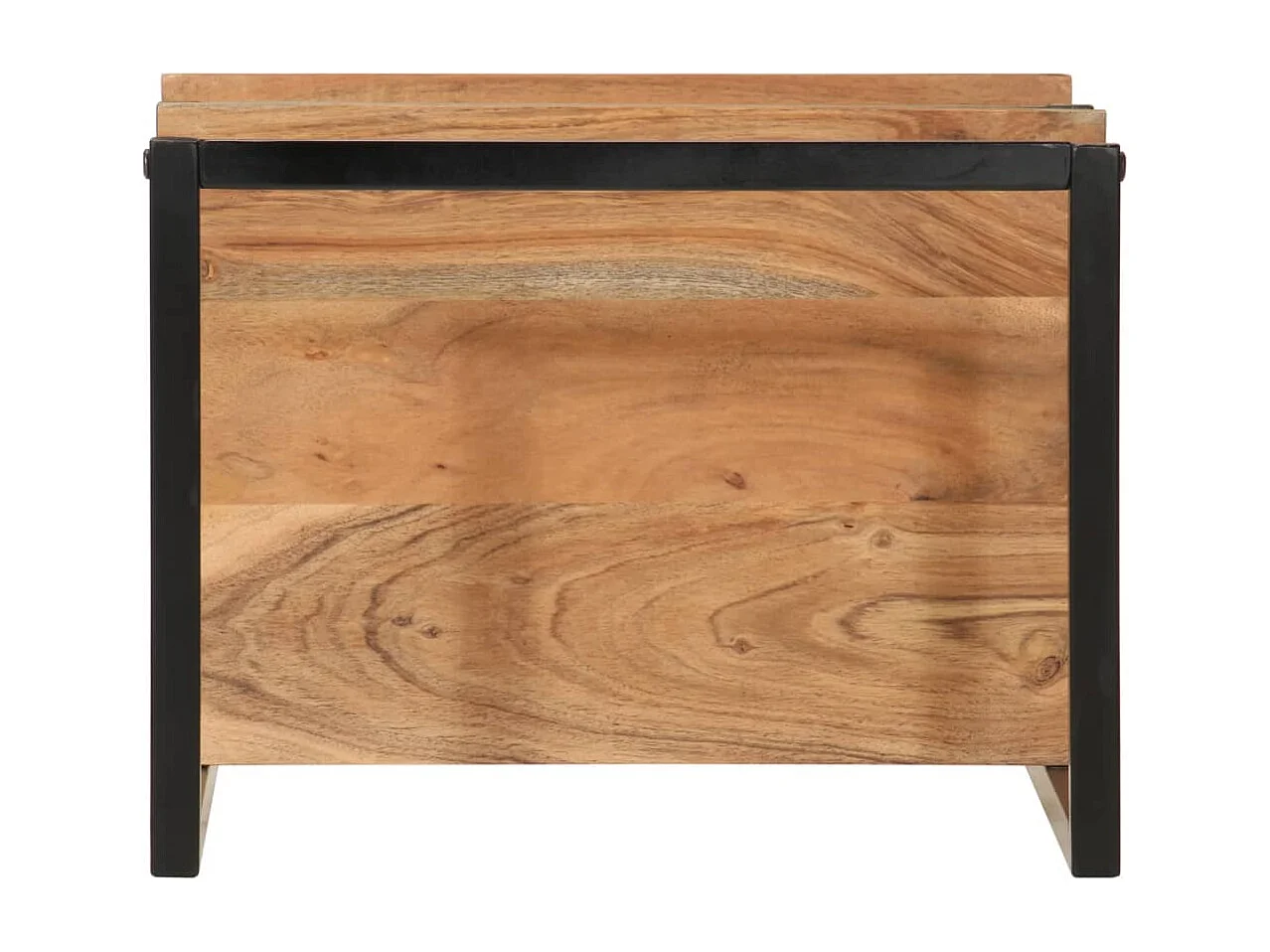 Estante de pared 40x30x50 cm madera maciza de acacia y hierro