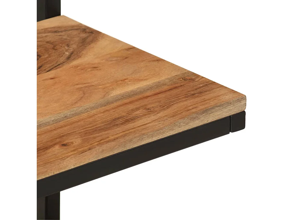 Estante de pared 40x30x50 cm madera maciza de acacia y hierro