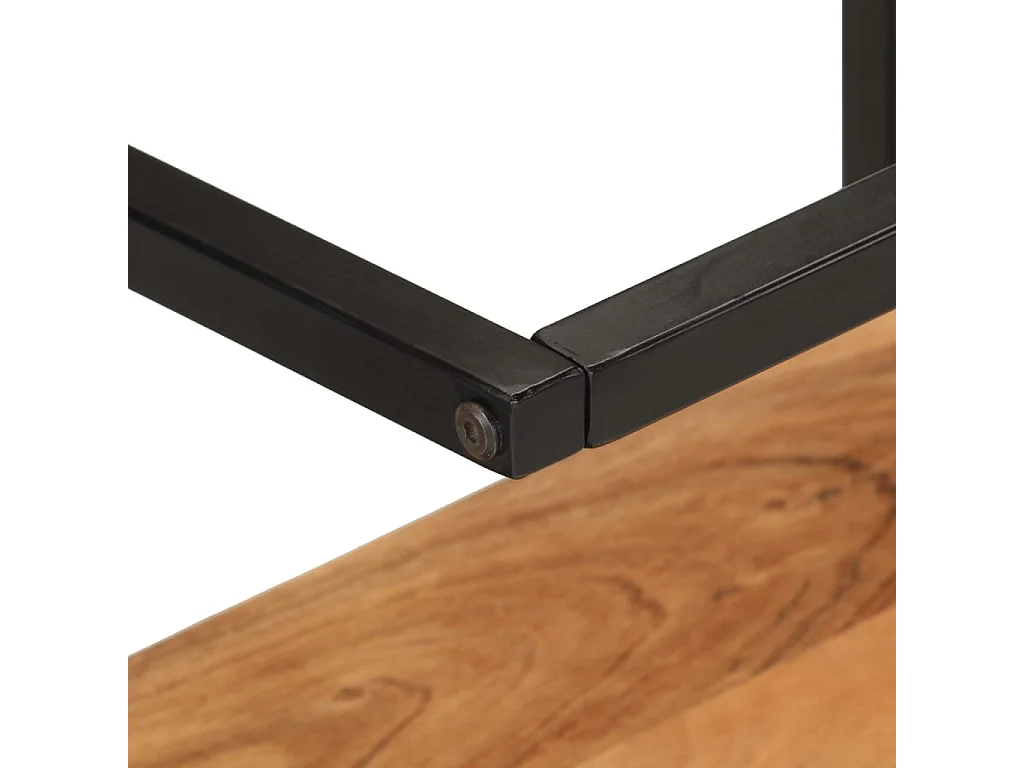 Estante de pared 40x30x50 cm madera maciza de acacia y hierro