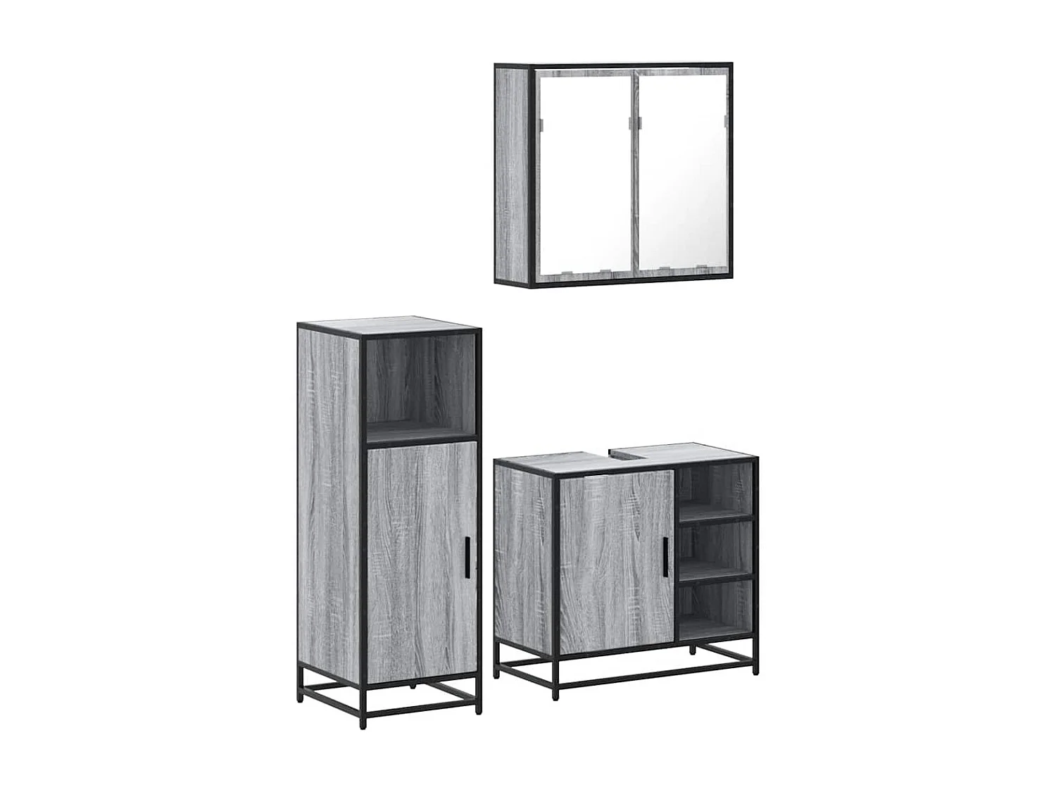 Juego de muebles de baño de 3 piezas Sonoma Grey