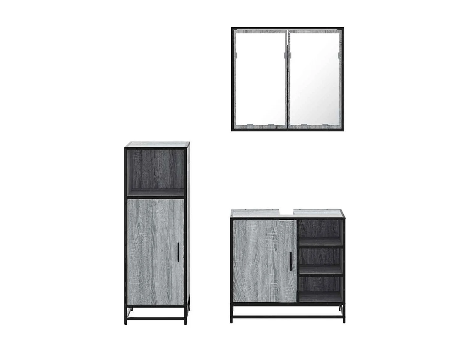 Juego de muebles de baño de 3 piezas Sonoma Grey