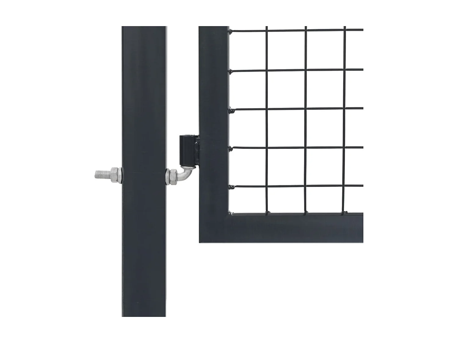 Portillon avec poteaux Acier 350 x 120 cm Anthracite