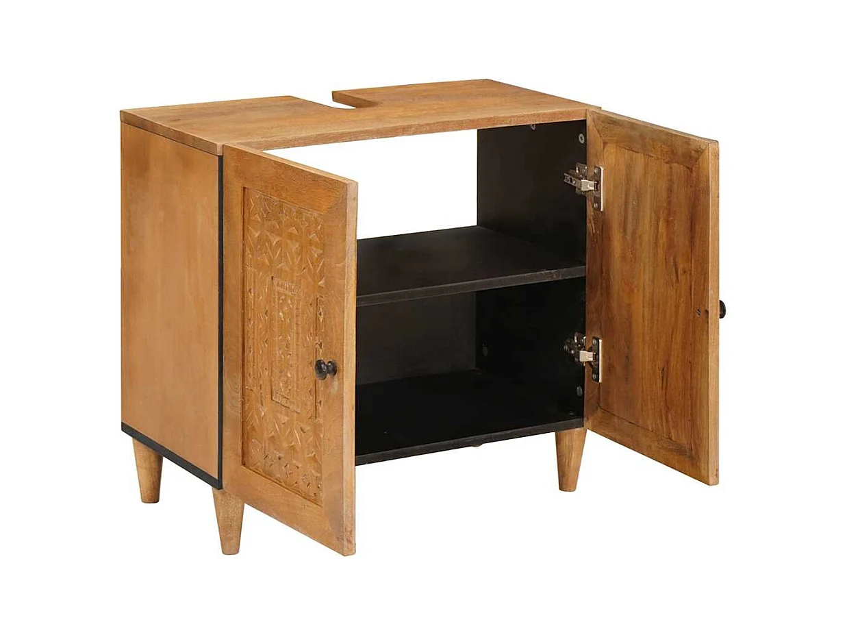 Cabinet de salle de bain Marron clair 62 x 33 x 58 cm