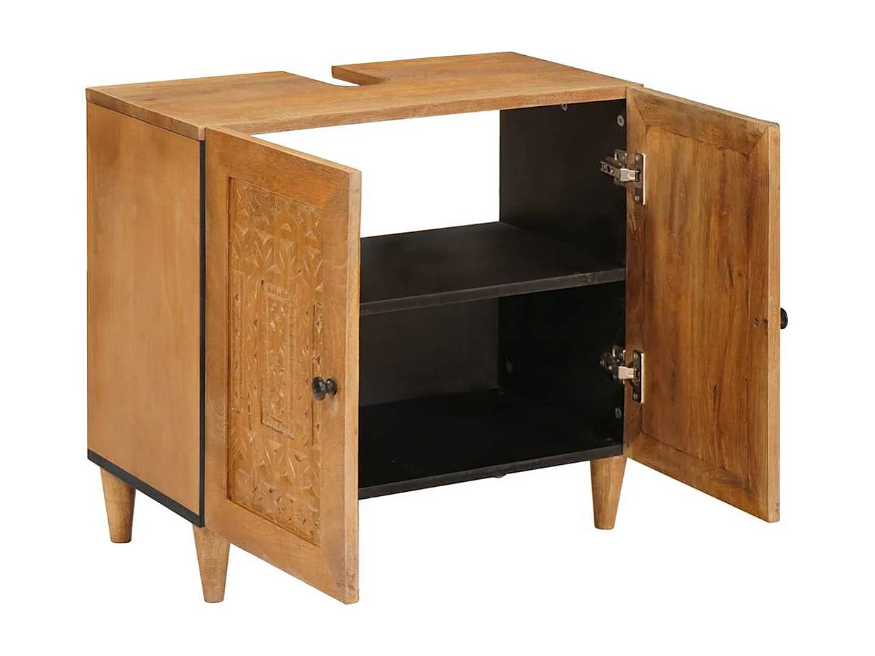 Cabinet de salle de bain Marron clair 62 x 33 x 58 cm