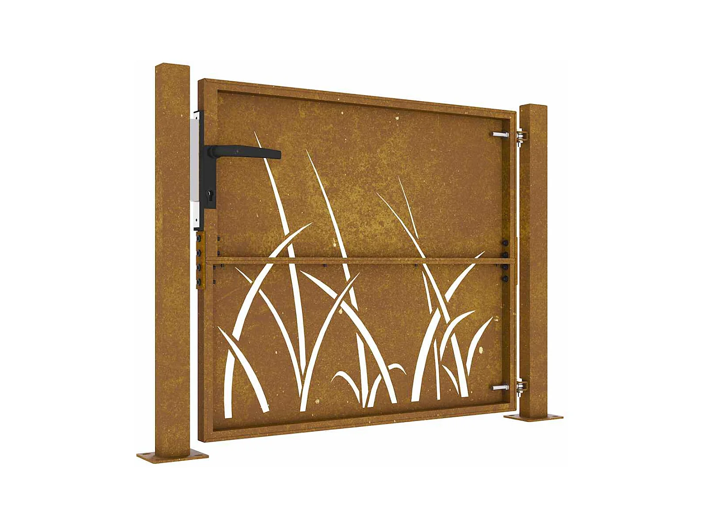 Tuinpoort 105x105 cm cortenstaal grasdesign