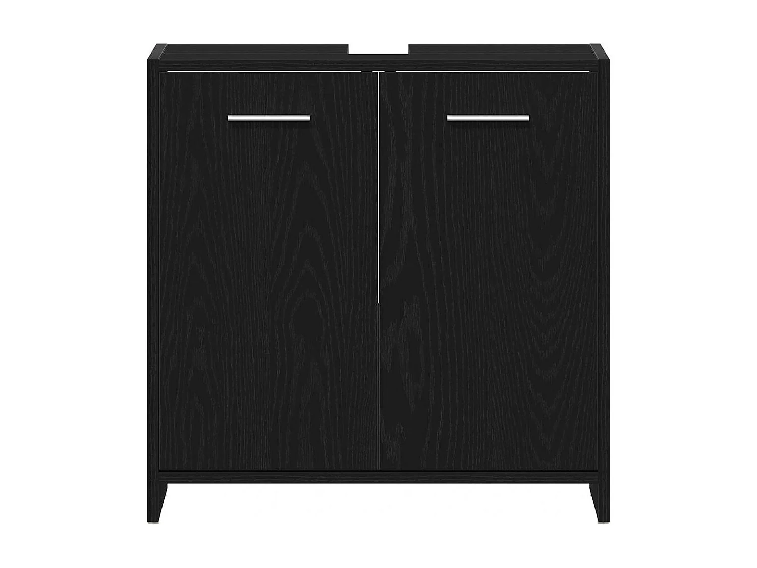 Armoire lavabo de salle de bain chêne noir 60x33x60 cm