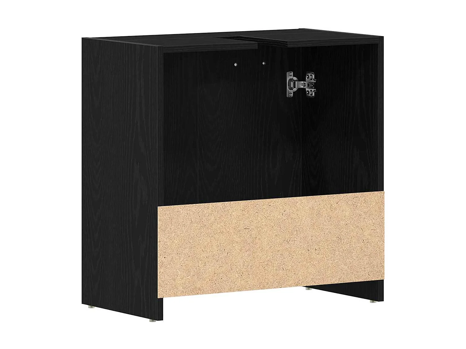 Armoire lavabo de salle de bain chêne noir 60x33x60 cm