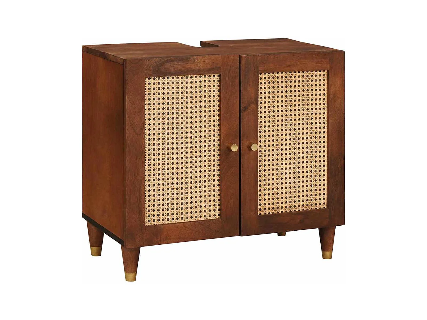 Badkamermeubelset 2 stuks 62 x 33 x 58 cm Massief mangohout