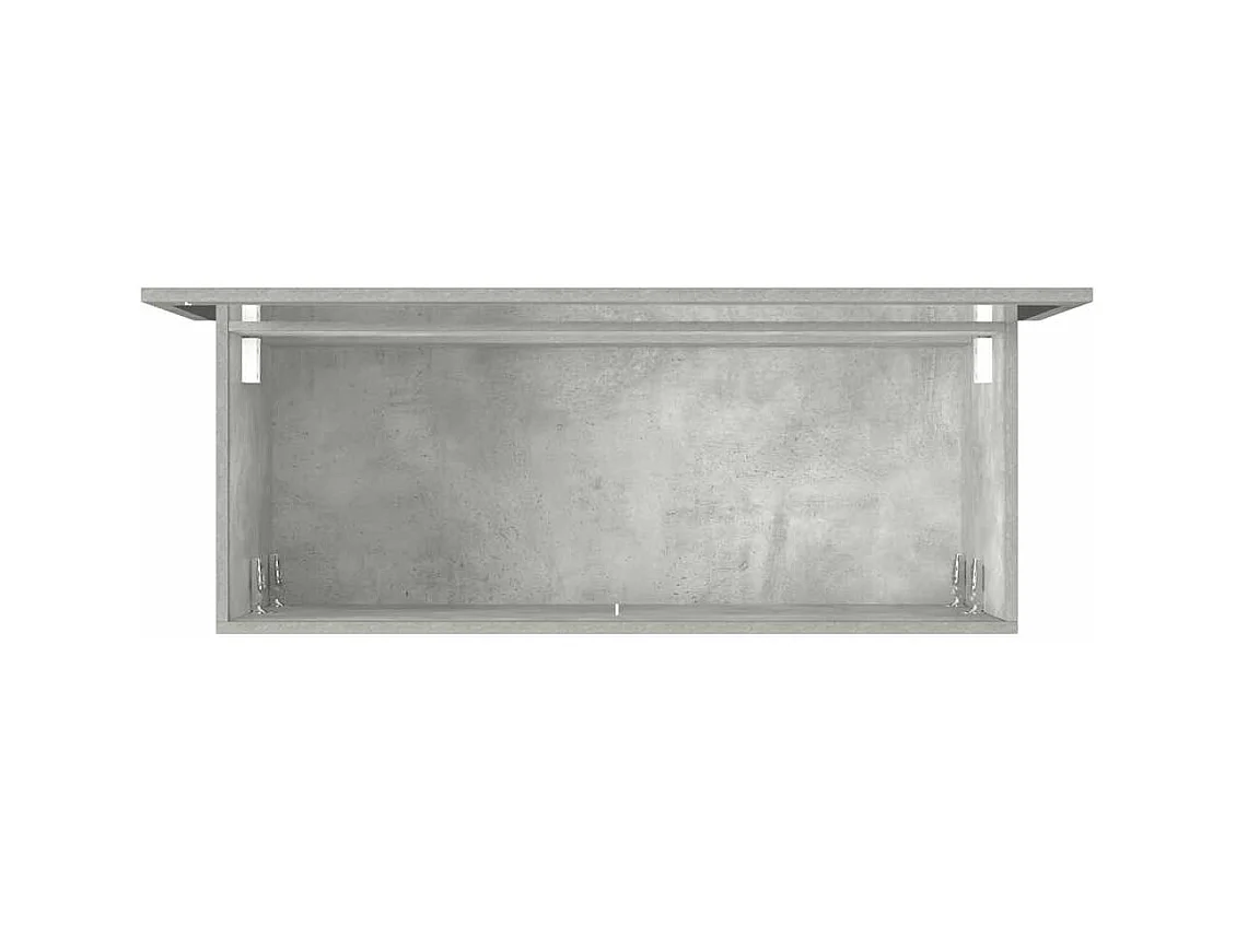 Badkamermeubel met spiegel in betongrijs bewerkt hout