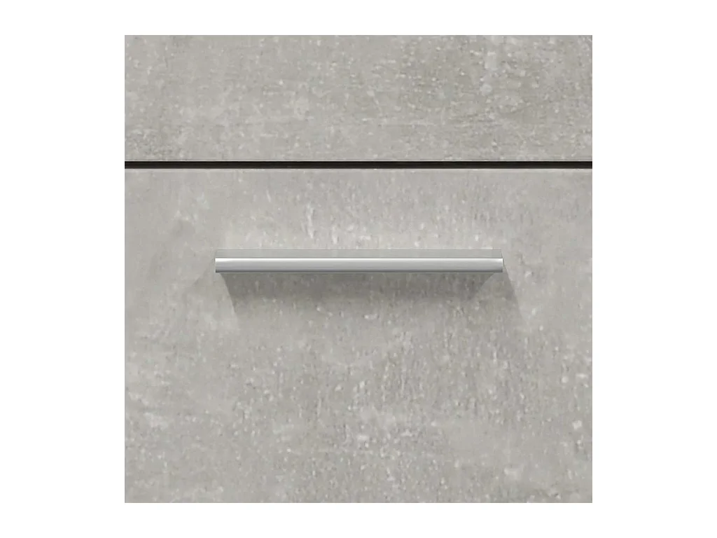 Badkamermeubel met spiegel in betongrijs bewerkt hout