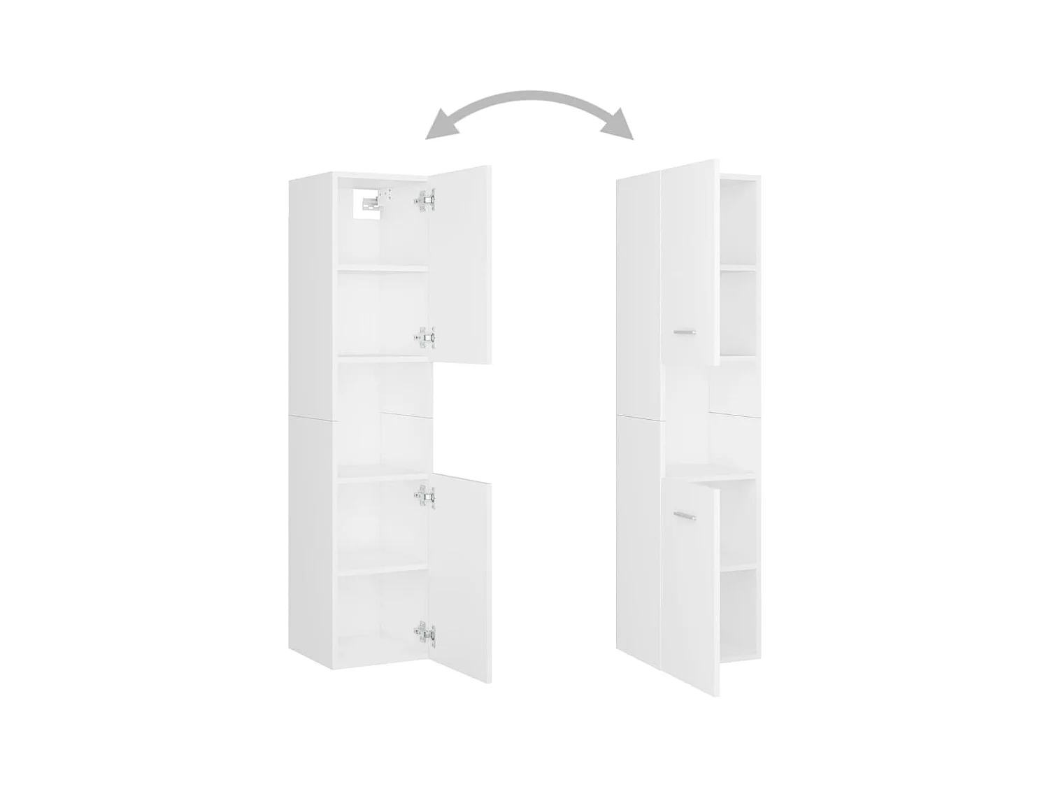 Juego de muebles de baño de madera de ingeniería blanca