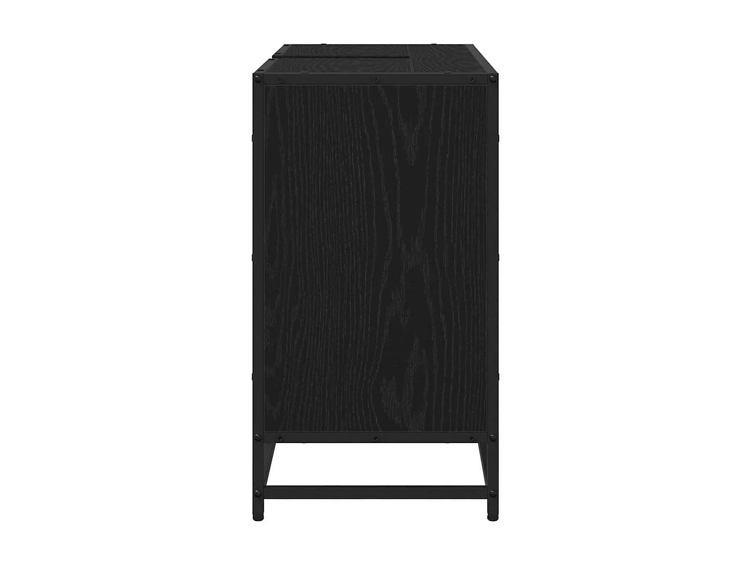 Meuble de Lavabo de Salle de Bain Chêne noir 80 x 33 x 60 cm