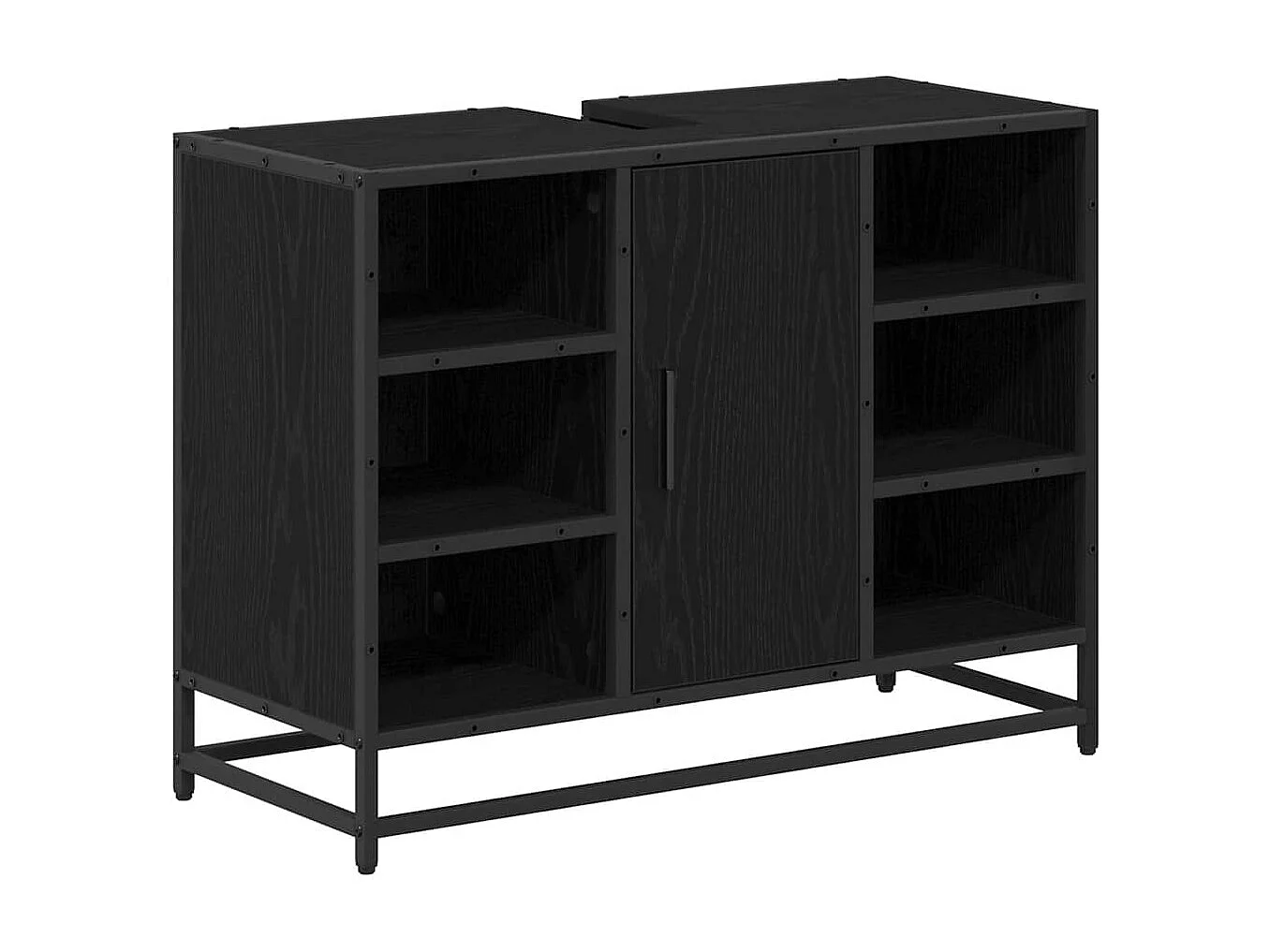 Meuble de Lavabo de Salle de Bain Chêne noir 80 x 33 x 60 cm