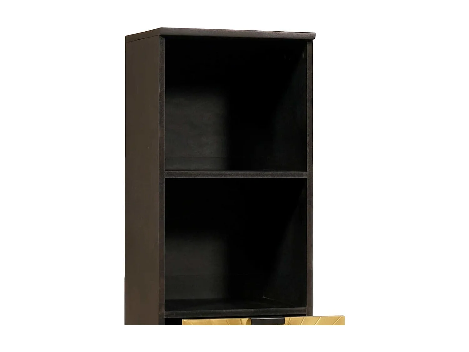 Badezimmerschrank mit Tür Schwarz und Gold 38 x 33 x 160 cm