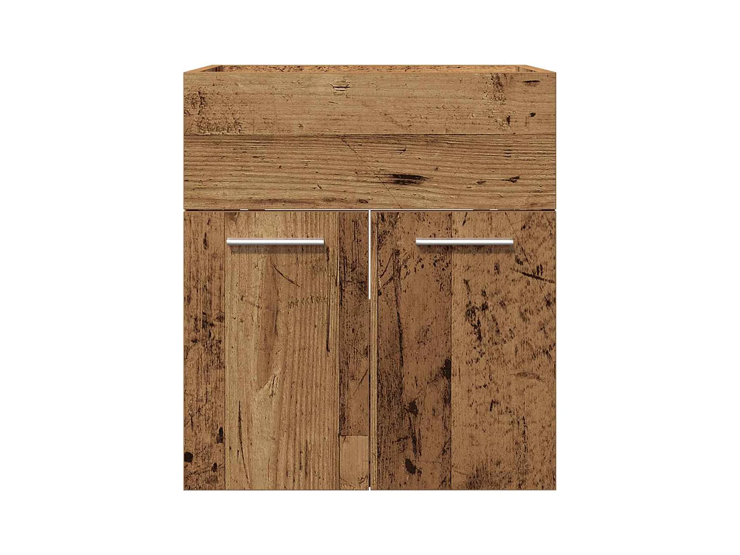 Meuble lavabo de salle de bain vieux bois bois d'ingénierie