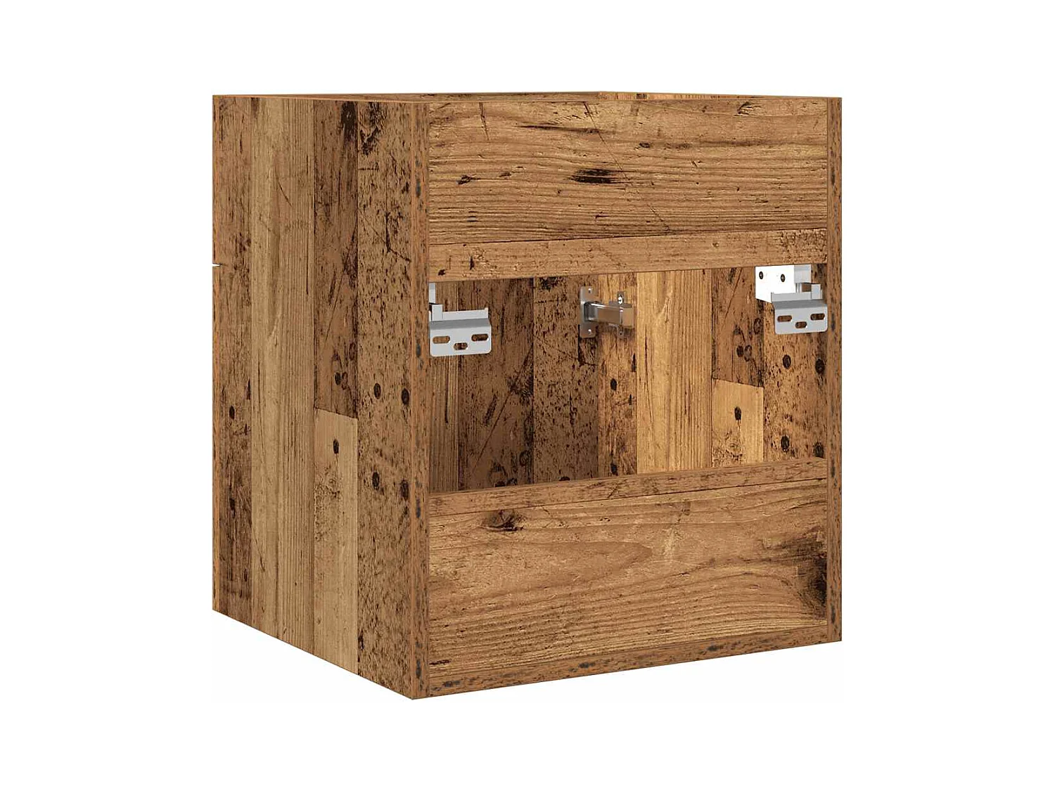 Meuble lavabo de salle de bain vieux bois bois d'ingénierie