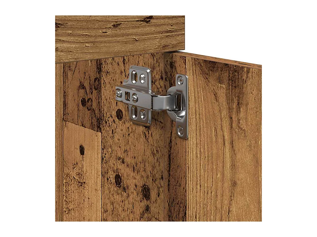 Meuble lavabo de salle de bain vieux bois bois d'ingénierie