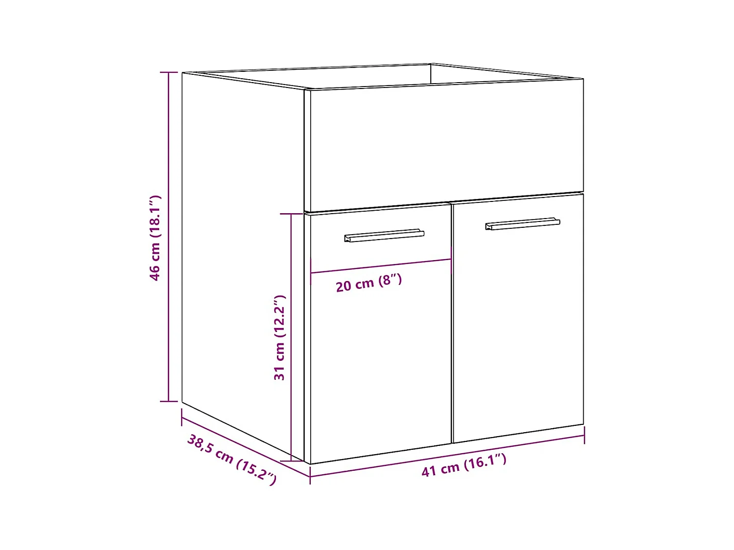 Meuble lavabo de salle de bain vieux bois bois d'ingénierie